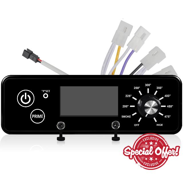Upgrade AC03P9 BBQ Square Digital Thermostat Controller Board Compatible with Pit Boss P9/PB440D2/PB1150G/PB850G/PB550G/PB820/Pro 1100 Pellet Grills with Display Adjustable Temperature 200℉ to 475℉