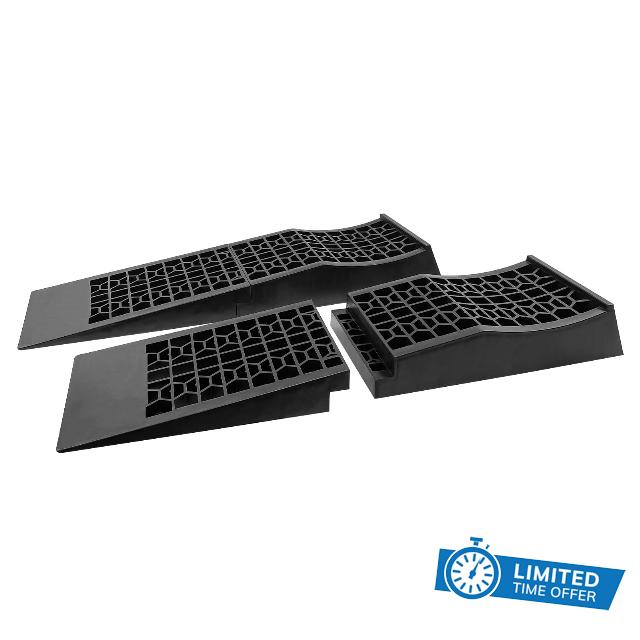HOXWELL Detachable Low Profile Car Ramps for High Lift and Jack Support