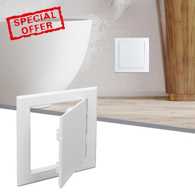Flamorrow White Plastic Access Panel for Drywall