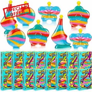 Liliful 24 Create Your Own Sand Art and Crafts Activity Kit Include DIY Sand Art Bottles Bulk
