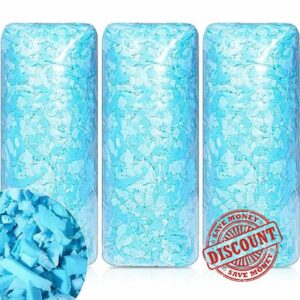Frienda 15 Lbs Bean Bag Filler Blue Shredded Memory Foam Filling Soft Stuffing for Stuffed Animals Foam Refill for Pillow Couch Chairs Cushions Dog Beds and DIY Arts Crafts