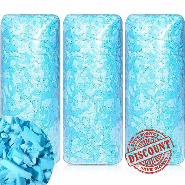 Frienda 15 Lbs Bean Bag Filler Blue Shredded Memory Foam Filling Soft Stuffing for Stuffed Animals Foam Refill for Pillow Couch Chairs Cushions Dog Beds and DIY Arts Crafts