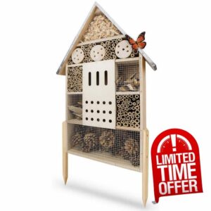 wildlife friend Insect Hotel XXL Standing - bee Hotel with Stand 30 inch