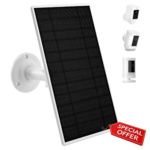 Ring Camera Solar Panel Charger，Compatible with Ring Spotlight Camera Plus/Pro