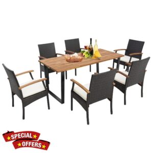 Tangkula Outdoor Dining Set for 6