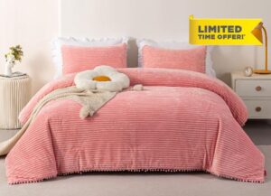 Blush Reversible Boho Comforter Set King