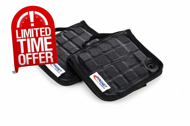 The Wrap Institute - Magnetic ToolMat - 2 Pack - Auto Detailing Double Sided Magnet - Flexible - Wraps Around and Attracts to Itself - Durable Synthetic Leather -