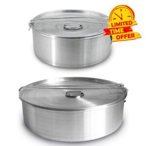 GLOBE ROCKET Flan Mold with Lid Large (8.2 x 3.2in) & Oversized XL (10.5 x 3.2 in)