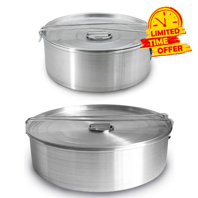 GLOBE ROCKET Flan Mold with Lid Large (8.2 x 3.2in) & Oversized XL (10.5 x 3.2 in)