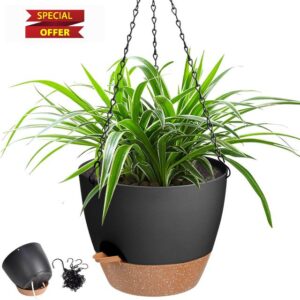Vanslogreen 12 Inch Hanging Planters for Indoor Outdoor Plants