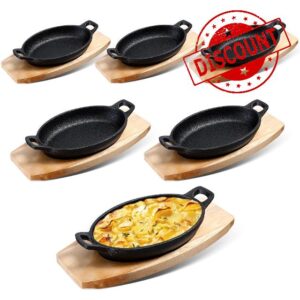 Mifoci 6 Sets Mini Cast Iron Skillets