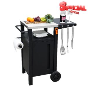 EMBERLI Grill Cart Outdoor with Storage