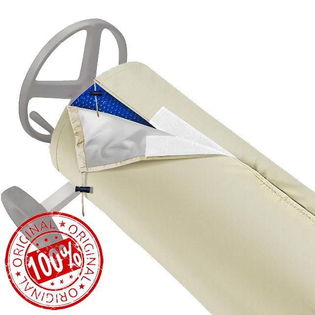 Swimming Pool Solar Reel Blanket Protective Cover Solar Pool Cover Solar Blanket Cover Protector for Pools up to 18" Wide (Beige)