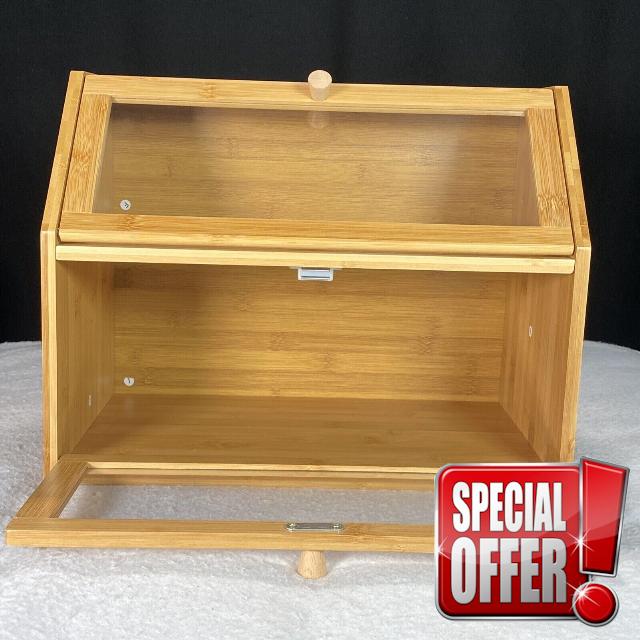Double Layer Large Bread Box for Kitchen Counter