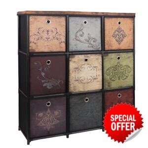 VASICAR Fabric Dresser with 9 Drawers