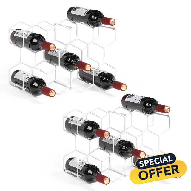 SHINOSKE Set of 2 Countertop Wine Rack