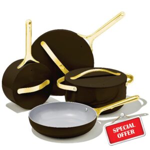 Caraway Nonstick Ceramic Cookware Set (12 Piece) Pots