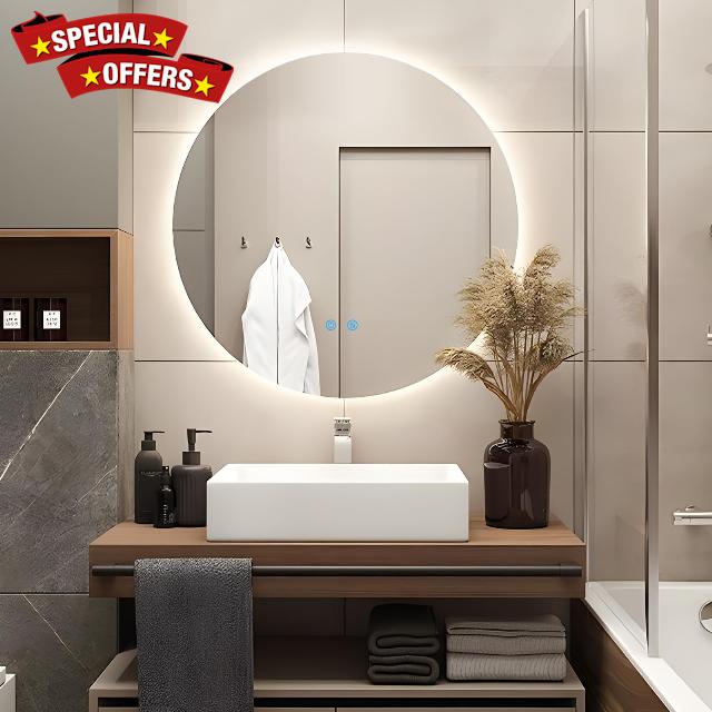 VOWNER 24 Inch Round LED Bathroom Mirror