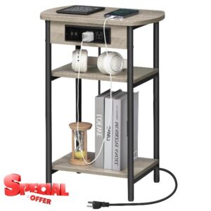 Hzuaneri End Table with Charging Station