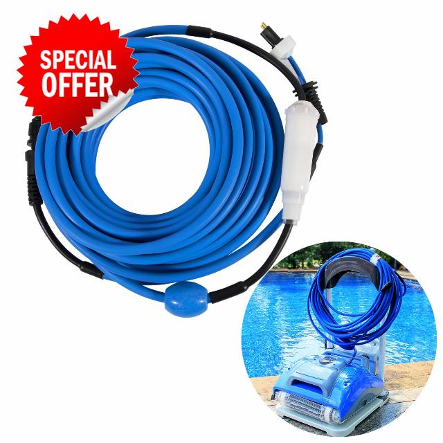 9995862 Cable and Swivel DIY 2 Wire for Dolphin Robotic Pool Cleaners M200 for Nautilus CC Plus 60ft(18M)
