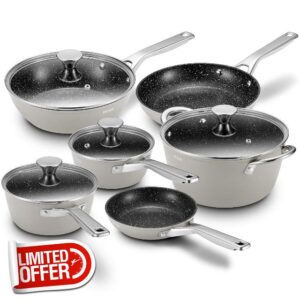 BEZIA Pots and Pans Set Nonstick