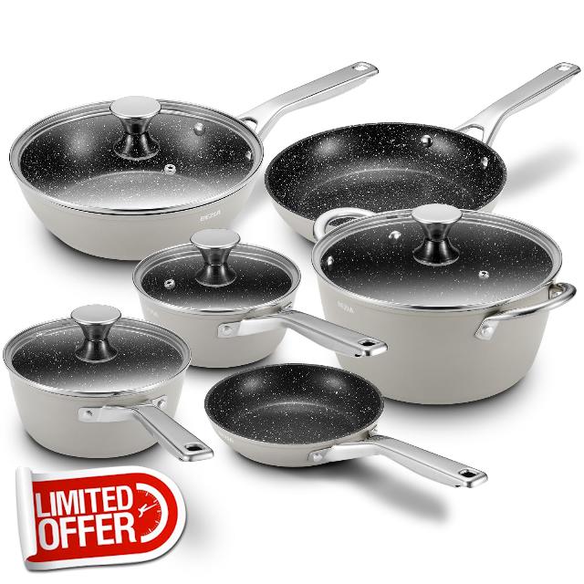 BEZIA Pots and Pans Set Nonstick