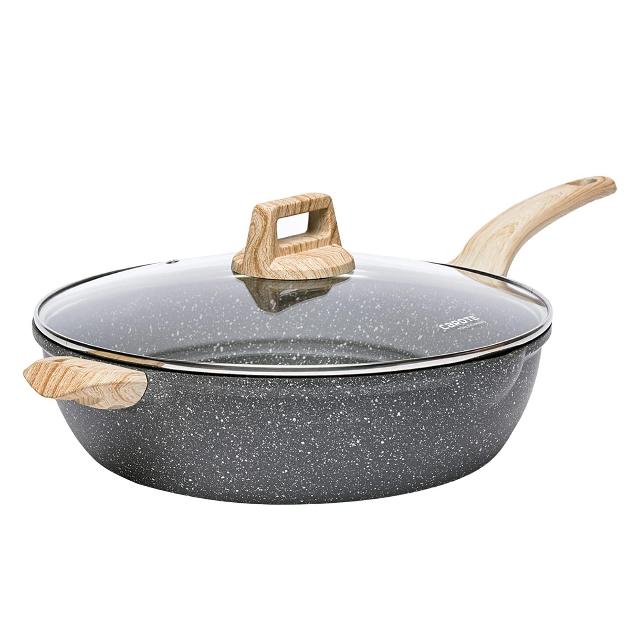 CAROTE 6 Qt Nonstick Deep Frying Pan with Lid