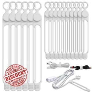 Nearockle Silicone Cable Ties Cord Organizer for Cable Management