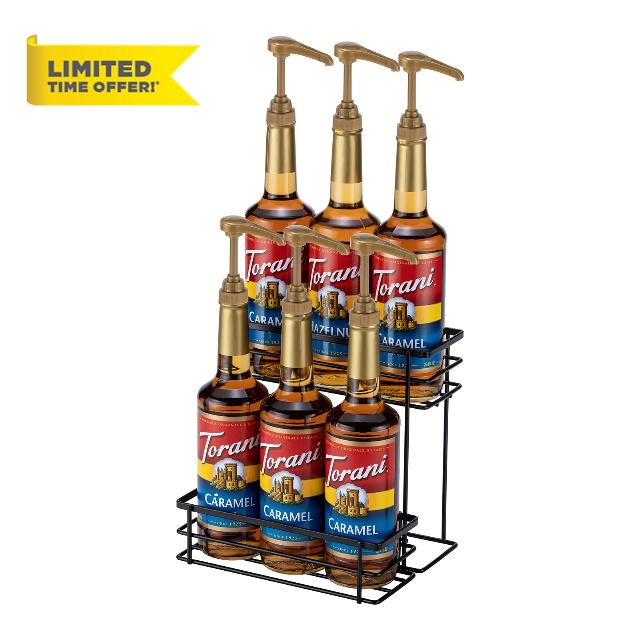 Coffee Syrup Organizer Rack