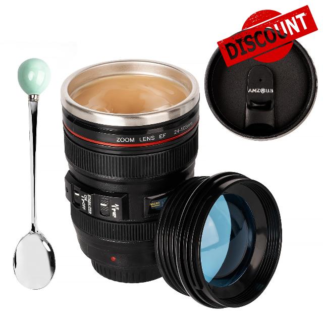 AMZHUB Camera Lens Coffee Mug
