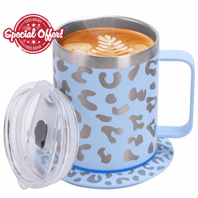 Heated Coffee Mug with Double-Layer 304 Stainless Steel