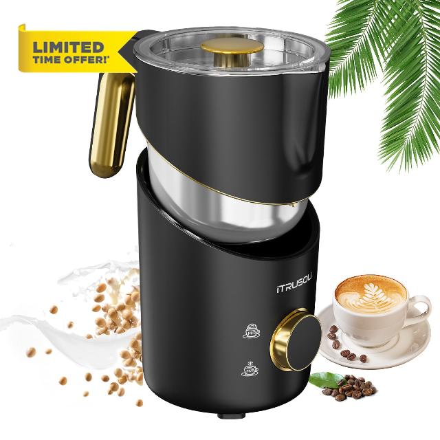 Milk Frother - iTRUSOU Electric Milk Steamer Frother