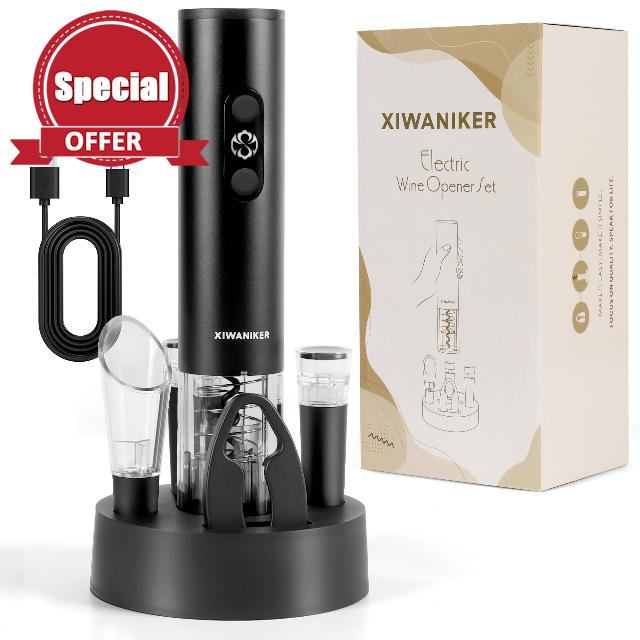 Electric Wine Bottle Opener Set