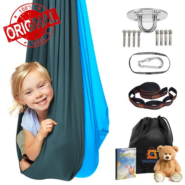 SHOPULERS Sensory Swing for Kids - Double layer Therapy Swing Great for Autism