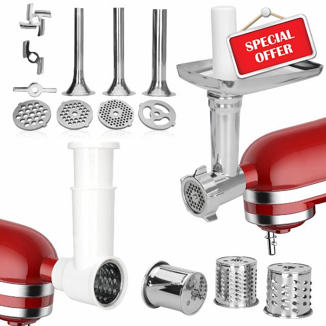 Meat Grinder & Slicer Shredder Attachments
