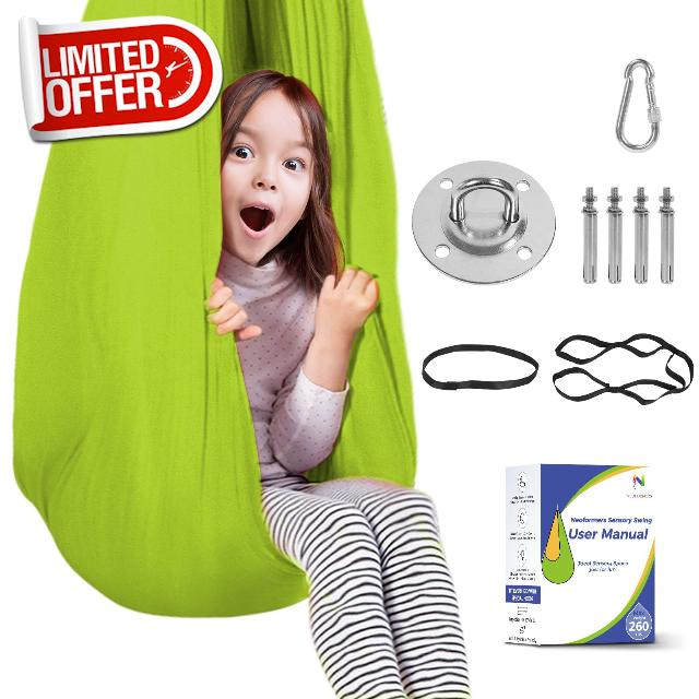 Neoformers Sensory Swing for Kids Indoor Outdoor & Hardware