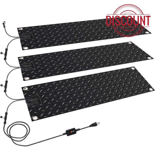 Tinideya 3 Pcs Snow Melting Walkway Mat