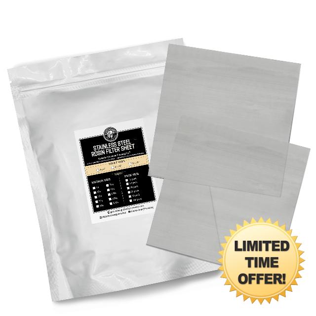 Gutenberg's Dank Pressing Co. Premium Micron Stainless Steel Mesh Rosin Screens | Many Sizes | Stainless Steel Rosin Bags (5-Pack 25u (Micron)