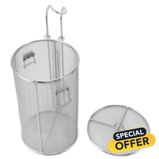 Stainless Steel Spice Seasoning Strainer Collapsible Telescopic Handle Soup Seasonings Seperation Basket for Cooking Stainless Steel Spice Seasoning Strainer