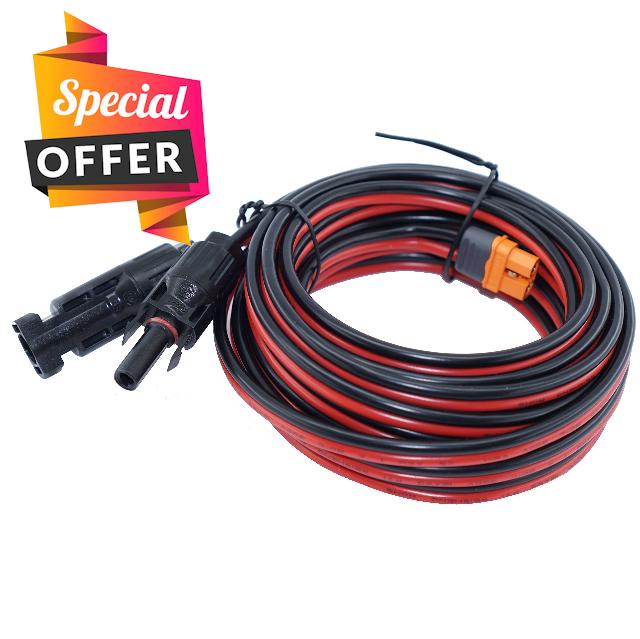 iHaospace Solar to XT60i Charging Cable 25FT 12AWG Solar Charge Cable Solar Connector to XT60i Adapter Compatible for EcoFlow River Delta 2 Pro Max Bluetti EB55 Anker 757 767 Power Station Solar Panel