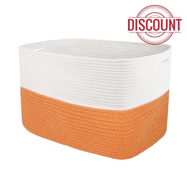 Comfymon XXXLarge Cotton Rope Basket 21.6'' x 16.9'' x 11.8'' Woven Baskets With Handles for Storage