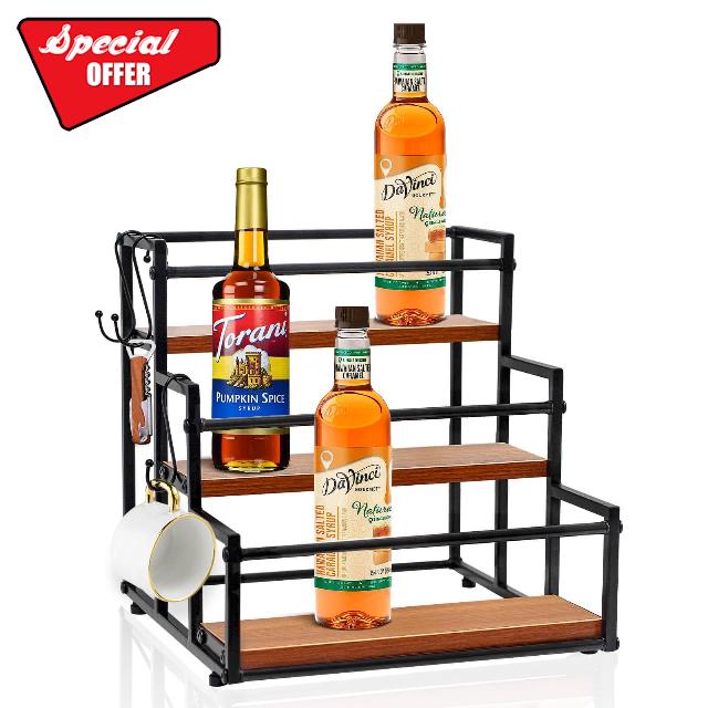 AIEWEV Coffee Syrup Bottle Rack