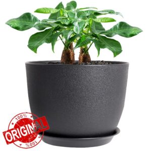 UOUZ 12inch Modern Plant Pots with Driange Holes and Saucers for Indoor Outdoor Garden Plants and Flowers