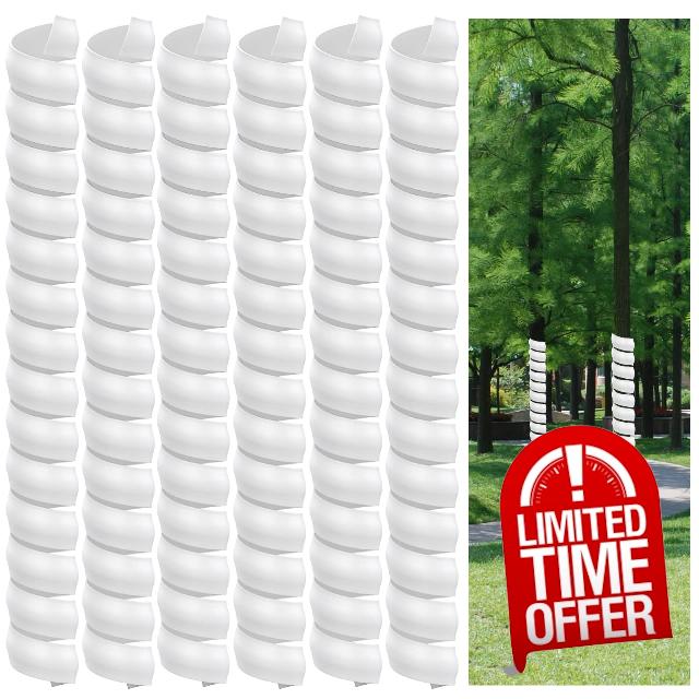 UGarden Upgrade 6 PCS Tree Trunk Protector - 24 Inches Tall Plastic Spiral Tree Guard