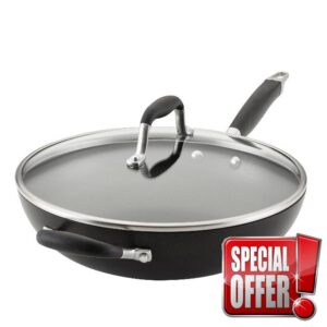 Anolon Advanced Home Hard Anodized Nonstick Deep Frying Pan/Skillet with Lid