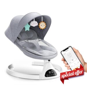 Ixdregan Baby Swings for Infants - Exclusive App & Bluetooth Electric Baby Swing