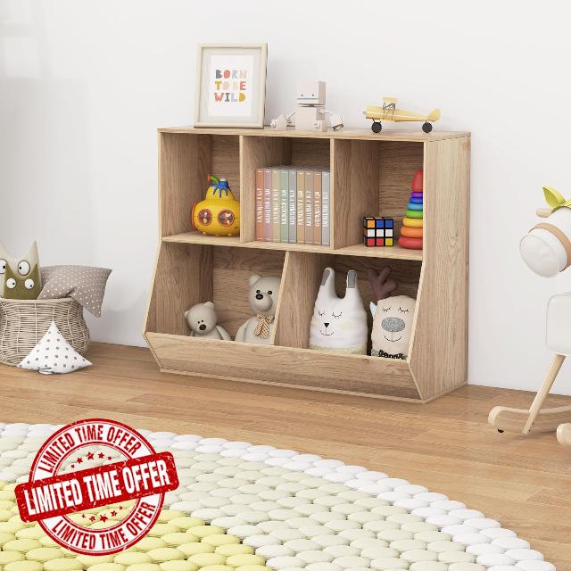 Nightcore 5-Cubby Toy Storage Cabinet