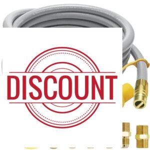 NQN 12FT 1/2" ID Natural Gas Hose with Quick Connect Fitting for BBQ