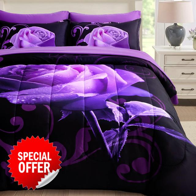 Purple Comforter Set Queen