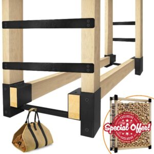 Outdoor Firewood Log Storage Rack Bracket Kit for Fire Wood Storage